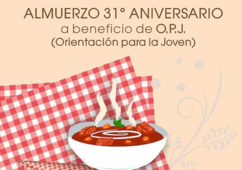 OPJ invita a un almuerzo a beneficio de la institución