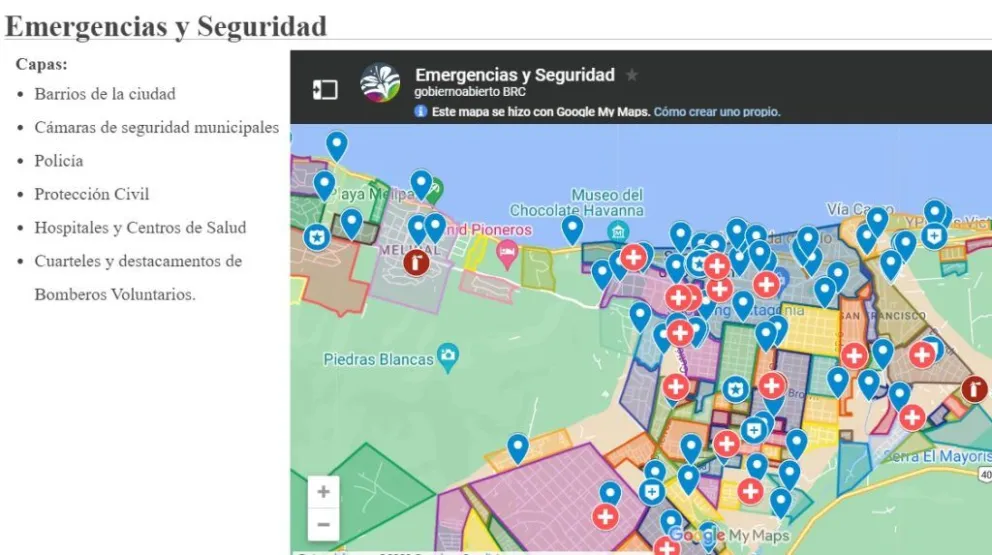 Municipio difundió mapas útiles de la ciudad