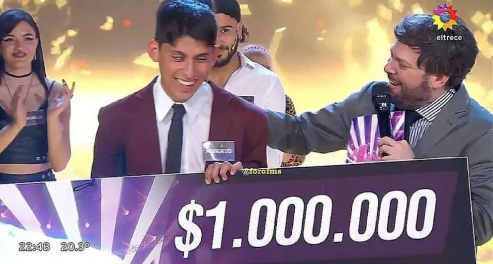 Alberto, el joven rionegrino que emocionó a todos al ganar "Los 8 escalones del millón"