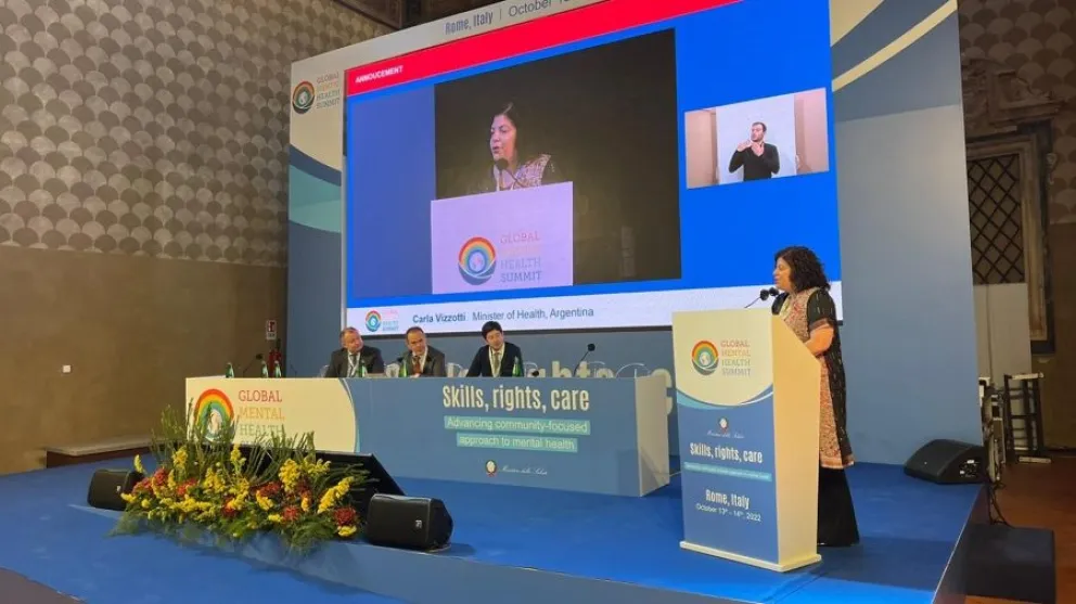 La Argentina será sede de la V Cumbre Mundial de Salud Mental en 2023