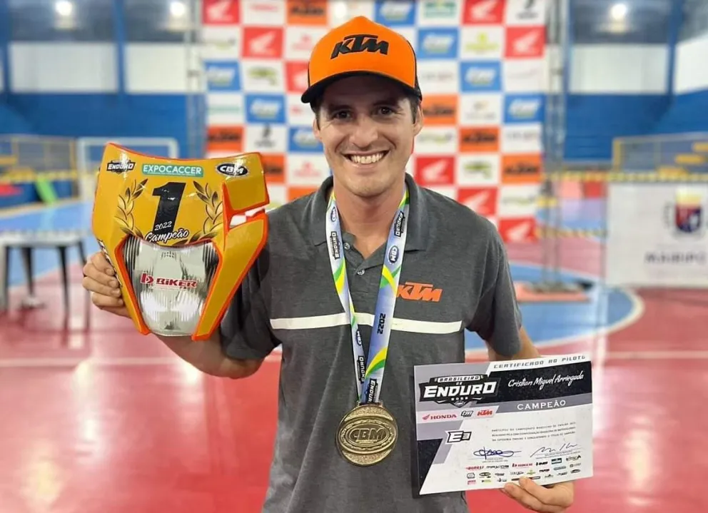 “Crispy” Arriegada fue campeón en el enduro de Brasil