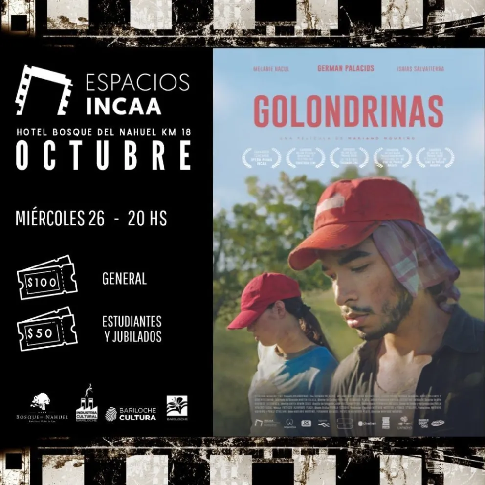 Programación para esta semana de los Espacios INCAA Bariloche