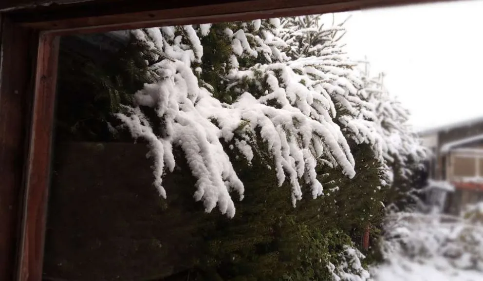 Nieve en Primavera: Gran parte de la ciudad se cubrió de blanco