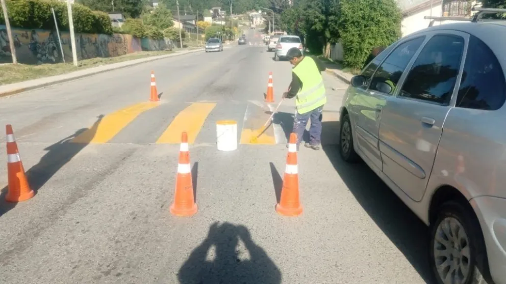 Avanza el Plan Anual de Demarcación Horizontal y el pintado de sendas peatonales