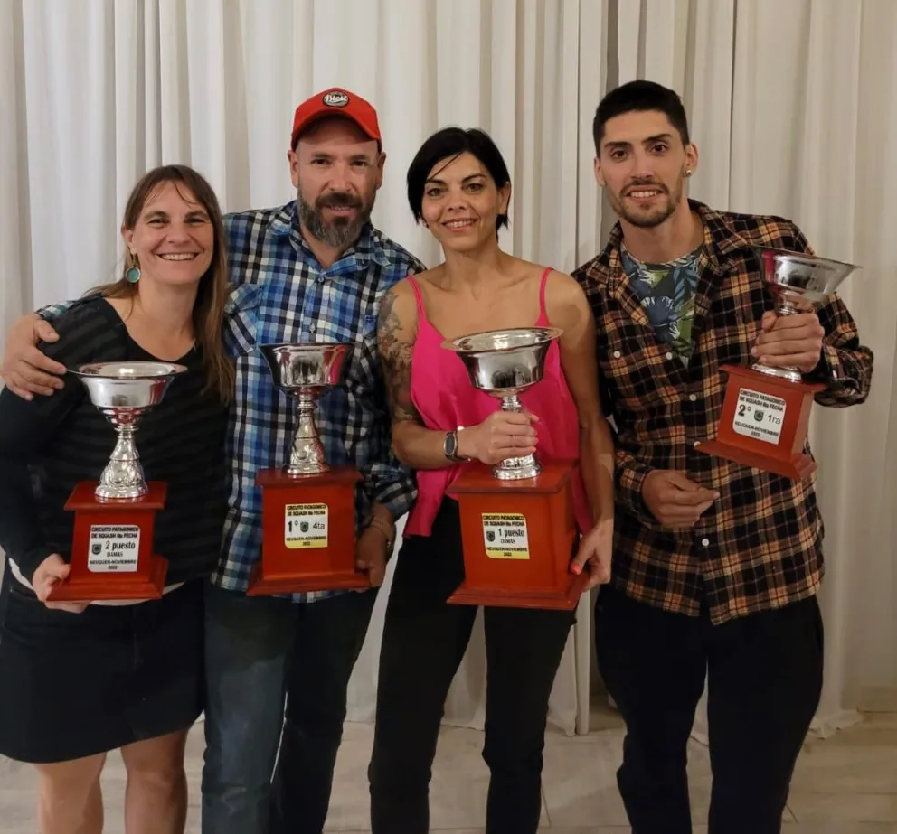 Representantes del squash local se subieron al podio en el último torneo patagónico del año