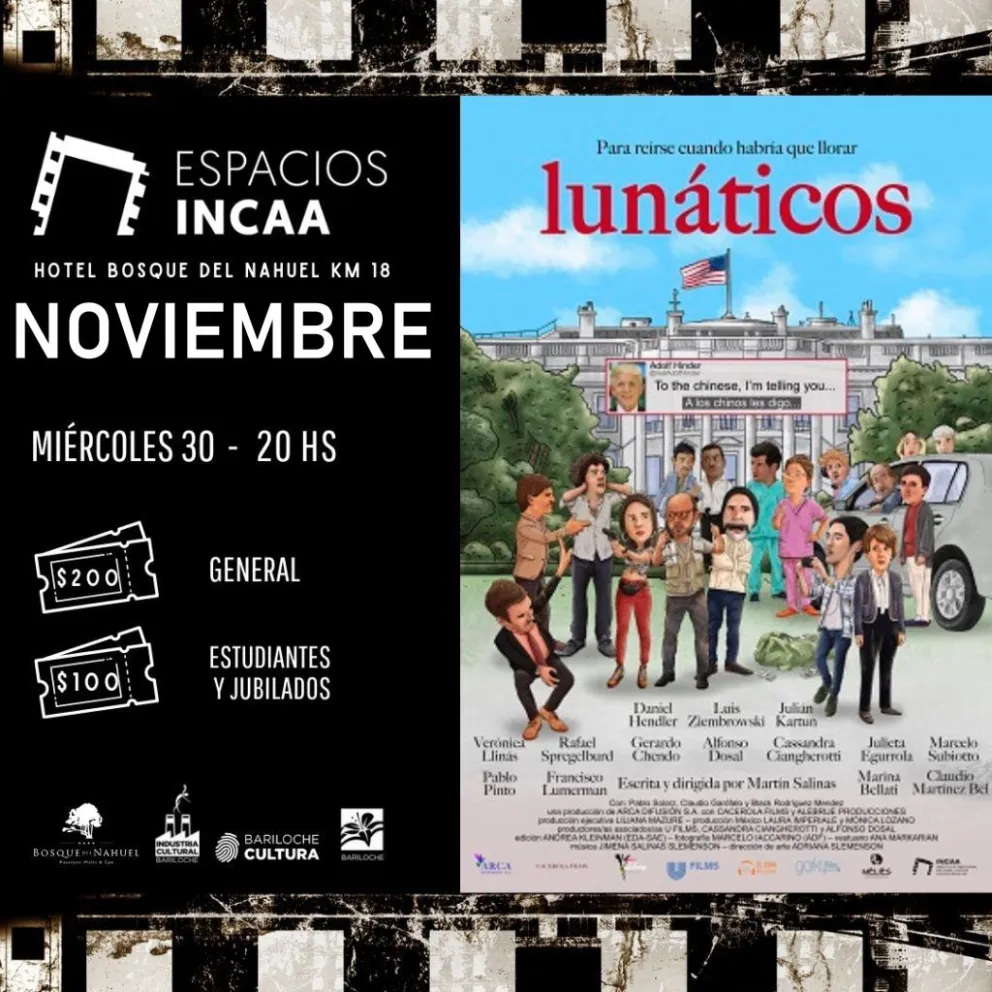 Programación de los Espacios INCAA Bariloche de esta semana