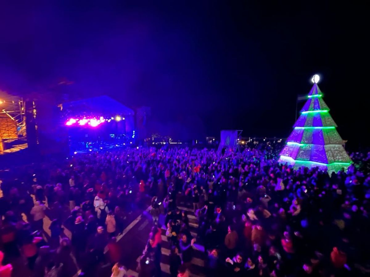 Con el encendido del Árbol Gigante en el Centro Cívico, arranca "Navidad en Bariloche"