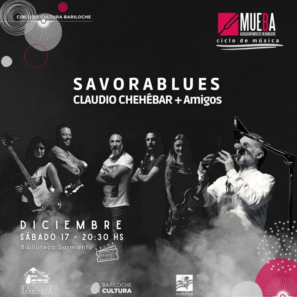 Savorablues junto a Claudio Chehébar llegan a la Biblioteca Popular Sarmiento