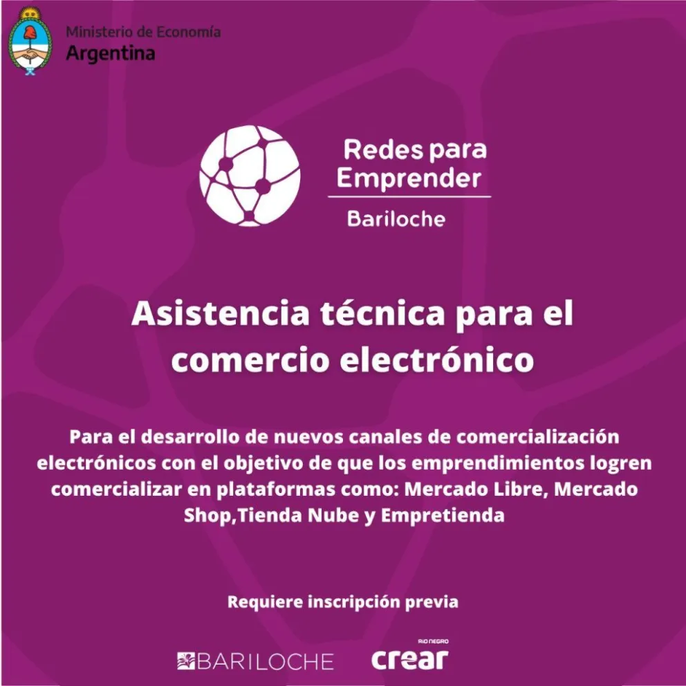 Invitan a participar de la actividad de asistencia técnica para el comercio electrónico
