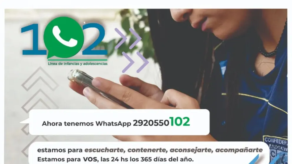 SENAF suma WhatsApp como vía de acceso a la Línea 102