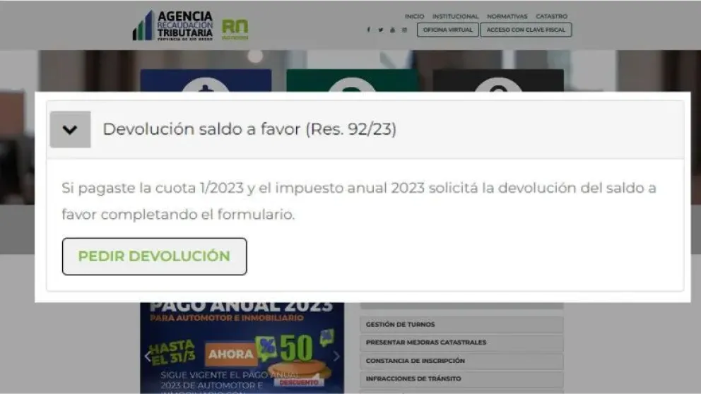 Impuestos 2023: Quienes pagaron cuota 1 y anual, pueden pedir la devolución