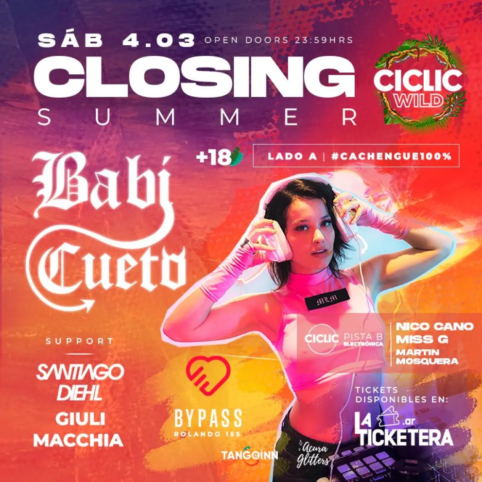 Ciclic cierra la temporada de recitales con una fiesta imperdible en la disco ByPass