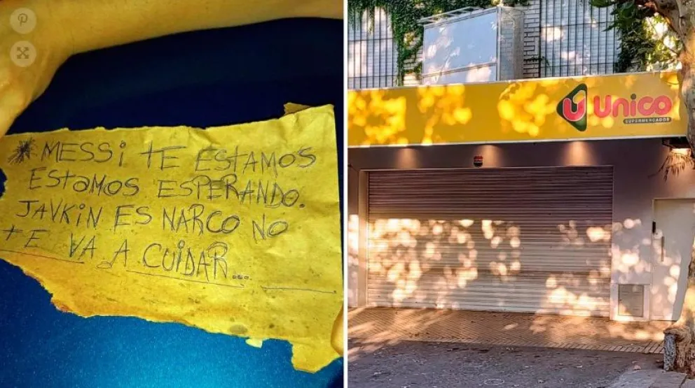 Balean el supermercado de la familia Rocuzzo en Rosario y dejan una nota amenazante para Messi