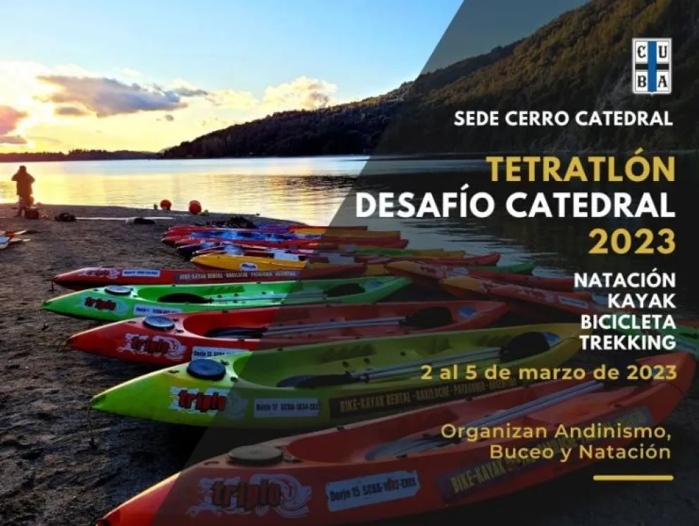 Este sábado se corre el Tetratlón “Desafío Catedral 2023”