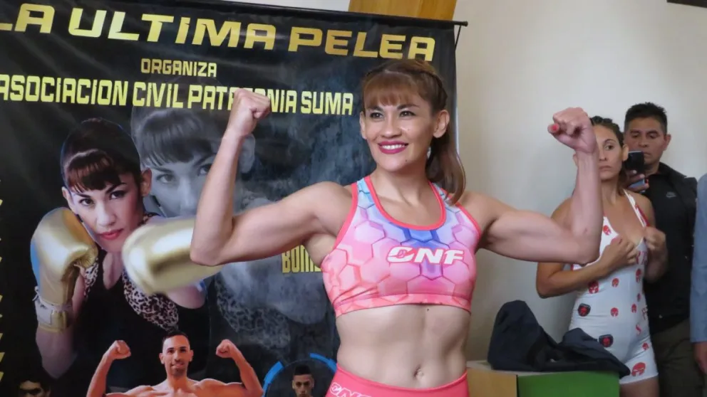 La “tigresa” Acuña llegó a Bariloche para su última pelea en la Patagonia