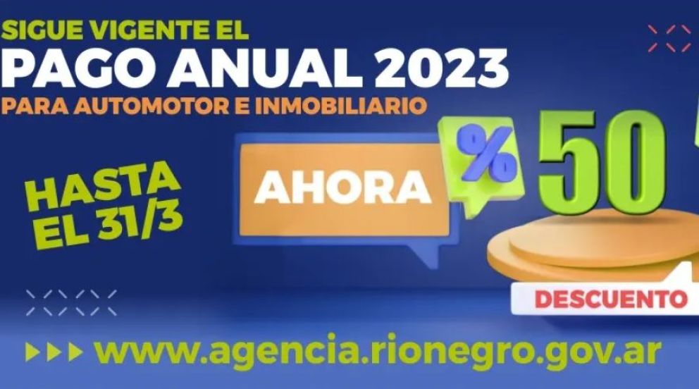 Últimos días de vigencia del Pago Anual 2023 con hasta 50% de descuento