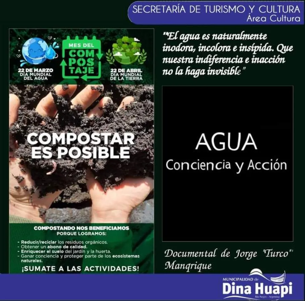 Realizan actividades en Dina Huapi por el Día Internacional del Agua