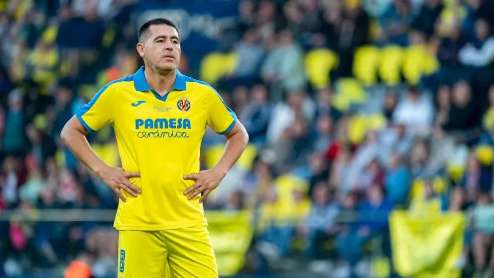 Riquelme y Palermo jugaron el "Partido de las Leyendas" en Villarreal
