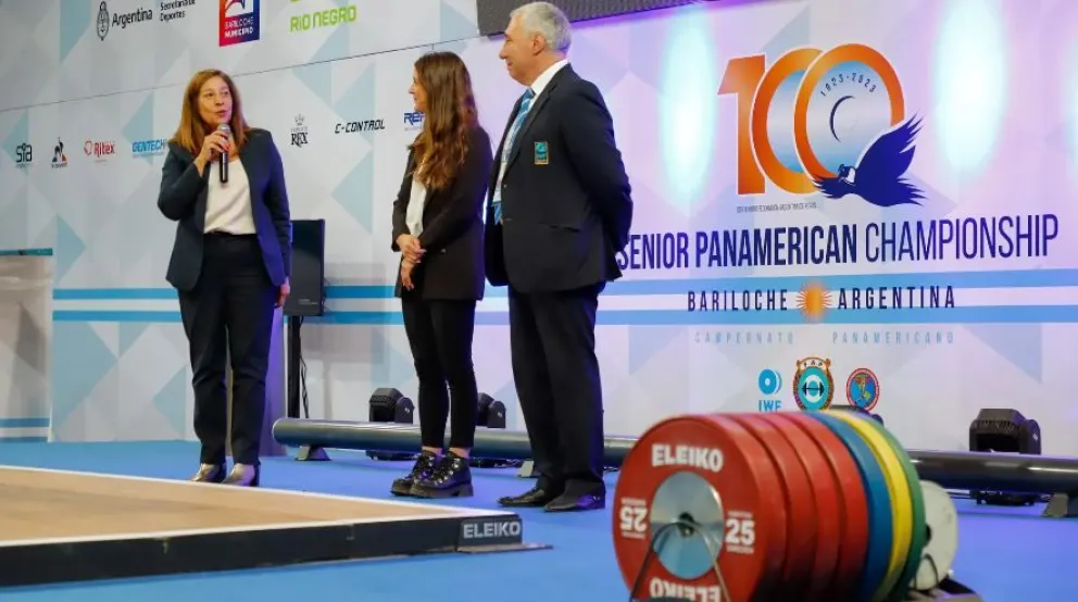 Carreras inauguró el Campeonato Panamericano de Pesas en Bariloche