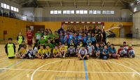 Gran encuentro infantil de handball en el gimnasio del CRUB