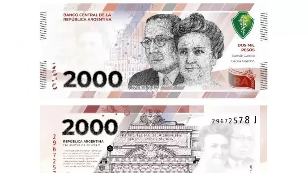 Comienza a circular el billete de 2000 pesos