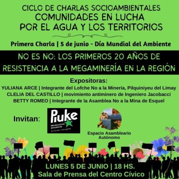 Día Mundial del Ambiente: Invitan a charla en defensa del agua