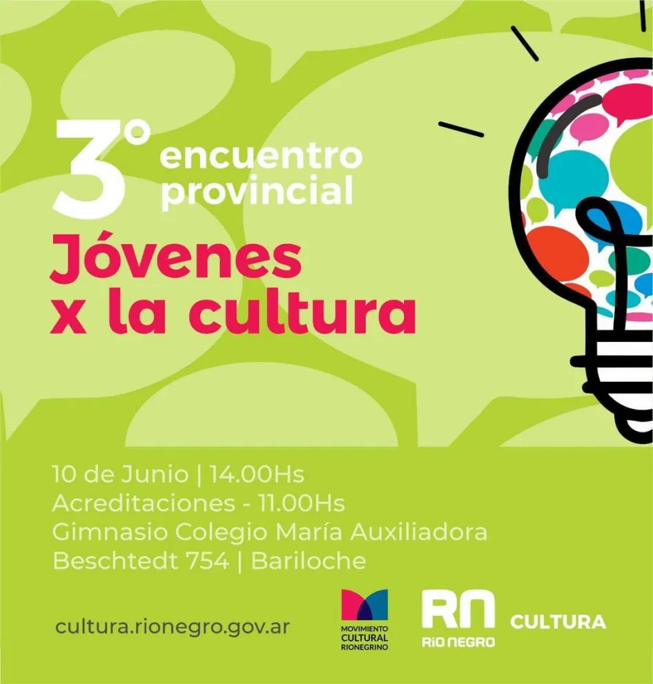 Jóvenes de toda la provincia se reúnen en Bariloche por la Cultura