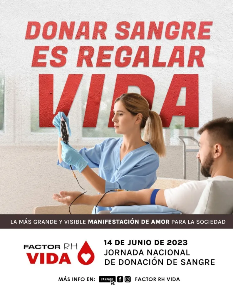 El miércoles 14 se realizará la campaña nacional de donación de sangre