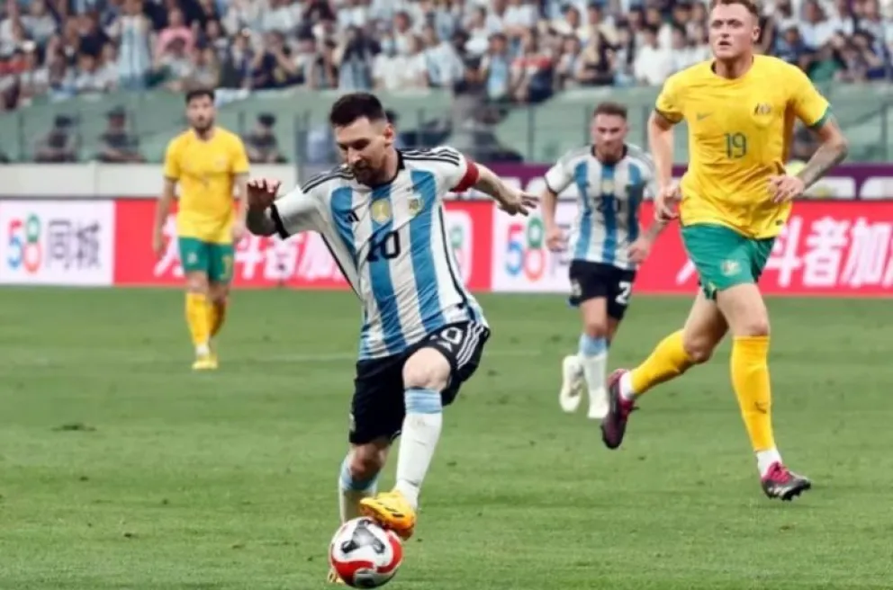 Argentina le ganó a Australia por 2 a 0 en el amistoso de Pekín