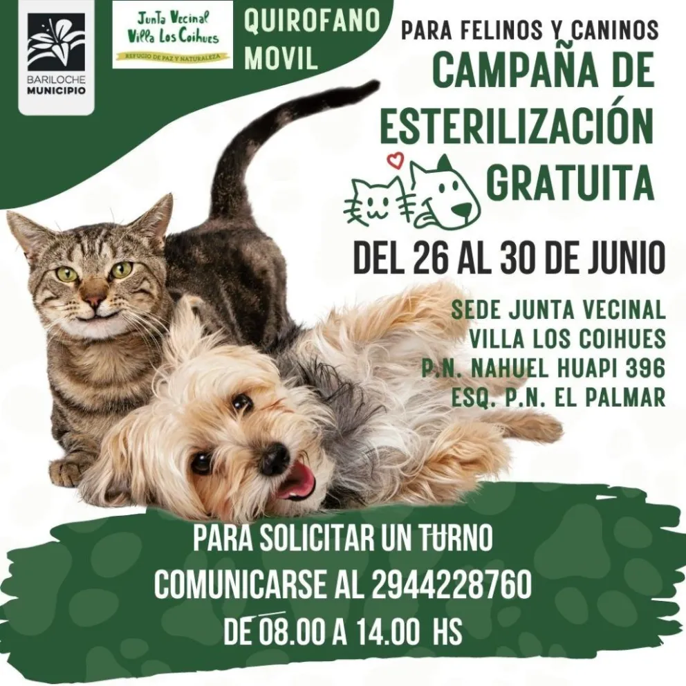 Hasta el 30 de junio, el Quirófano Móvil atenderá en Villa Los Coihues